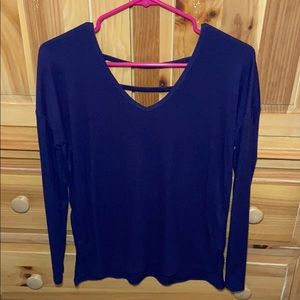 Purple workout long sleeve top